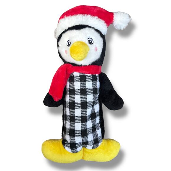 Merry & Bright Penguin Double Squeaker Dog Toy Noisy Plush Festive Winter Play - Picture 2 of 5